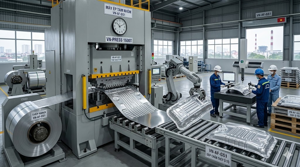 Heat Shield Forming Vietnam Embossed Aluminum Automotive Component