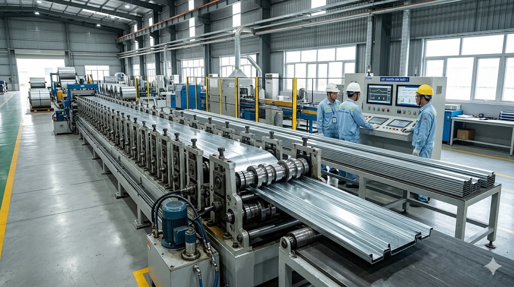 Roll Forming Vietnam Continuous Profile Manufacturing Line