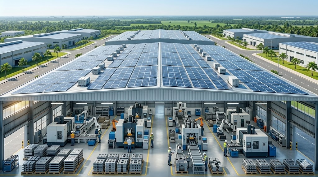 Solar Powered Factory in Vietnam Metal Manufacturing